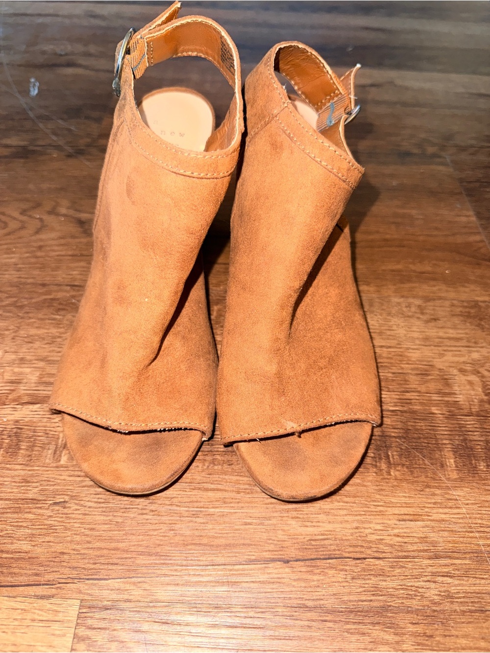 a new day Cognac Suede Open-Toe Slingback Mules